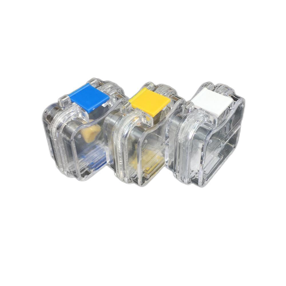 100pcs Plastic Dental Clear Film Box Denture Case with Membrane Dental Box