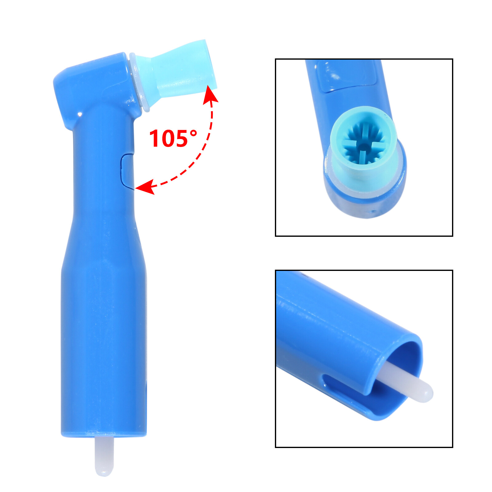 Dental Disposable Prophy Angles 105° -Latex Free 500 pcs Blue