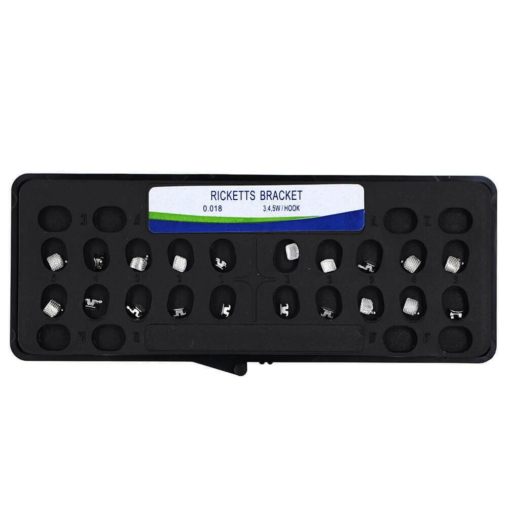 5×Dental 20PCS/Kit Orthodontic Ricketts Bracket Braces Roth 018 3-4-5 Hooks