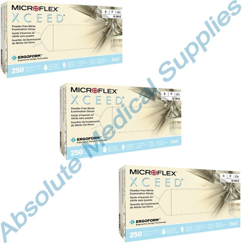 *750-Gloves* Microflex XCEED Powder-Free Nitrile Medical Small XC-310-S