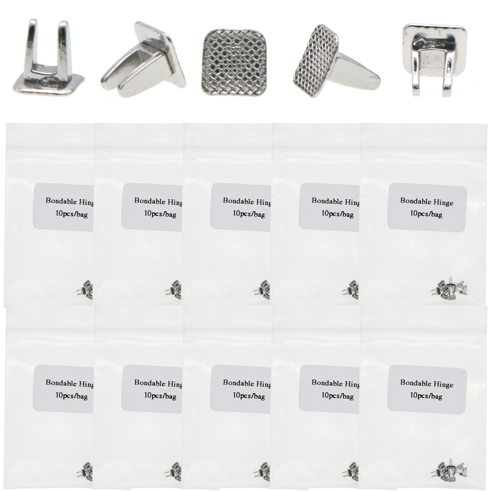 100 Pcs Bite Turbos Openner Tongue Tamers Bondable Hinge for Dental Orthodontic