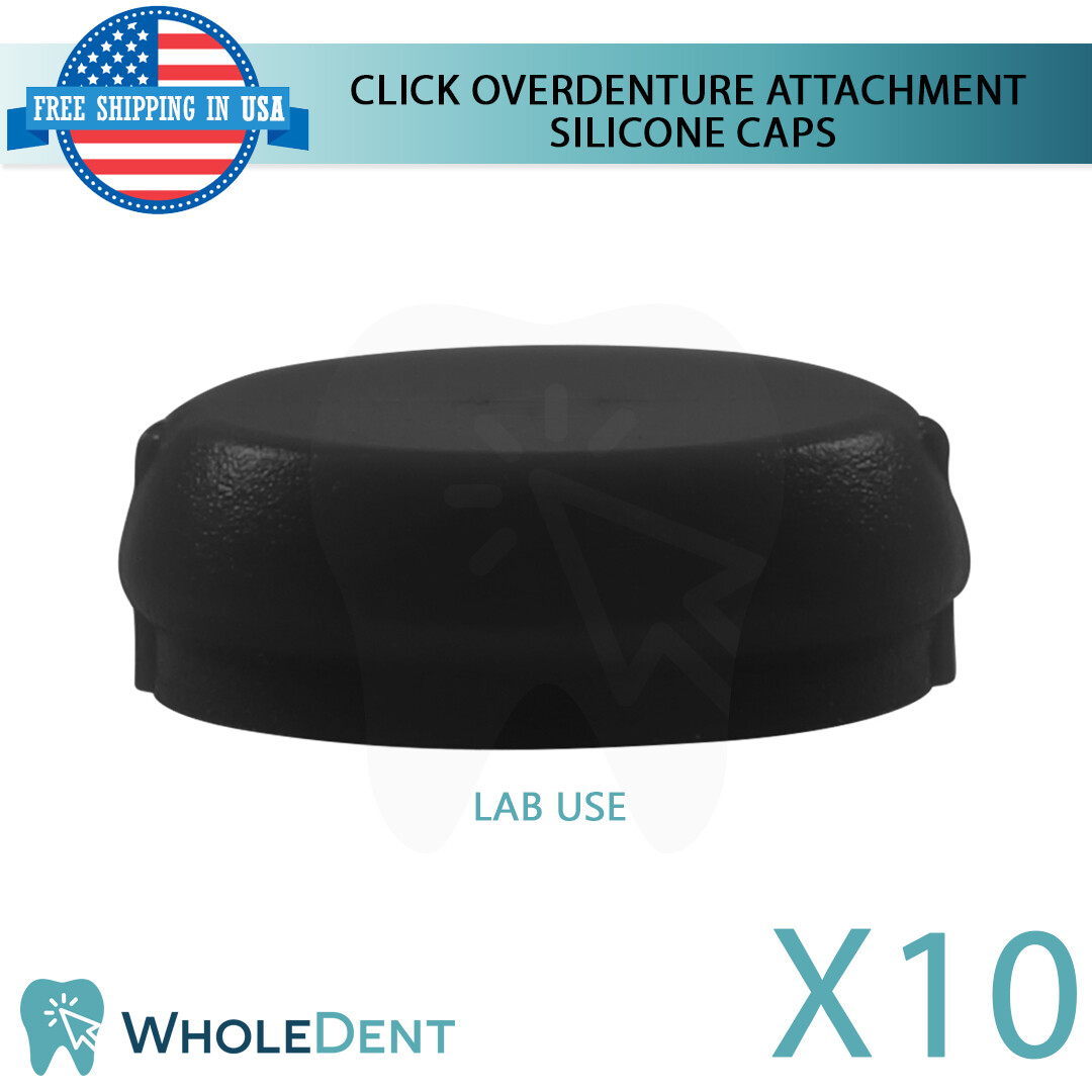 10x Lab Silicone Cap Click Overdenture Attachment Abut ment Dental Im plant