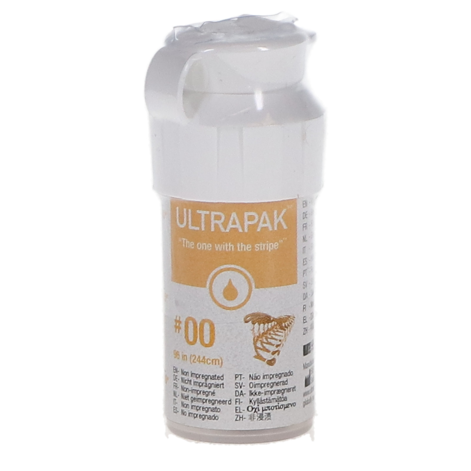 Ultradent 136 Ultrapak Dental Retraction Cord Plain Knitted #00 Yellow 96″