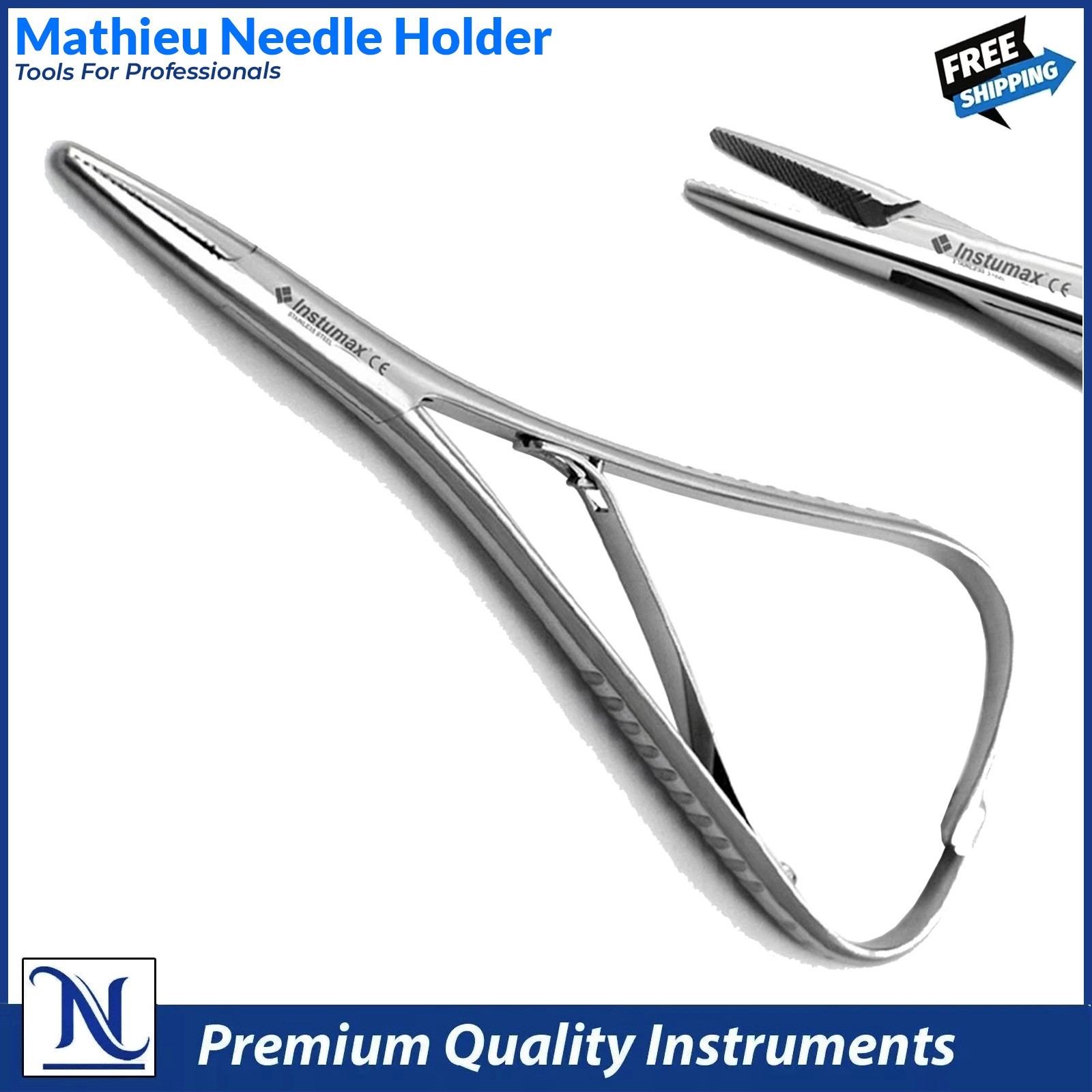 Professional Stainless Steel Mathieu Needle Holder – Surgical Dental Vet Tool