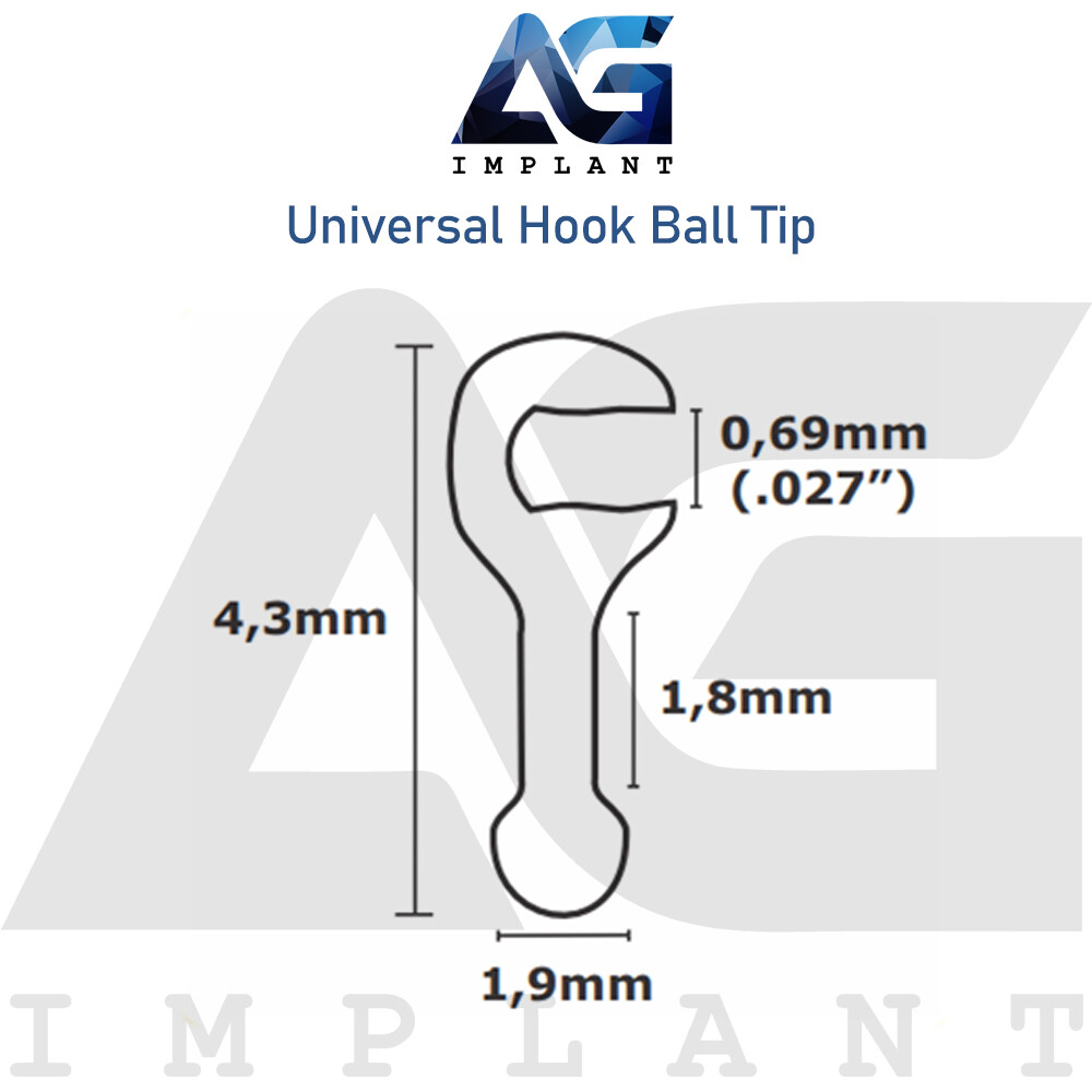 Straight Universal Hook Ball Tip Slot Archwire Crimpable Wire Orthodontic Dental