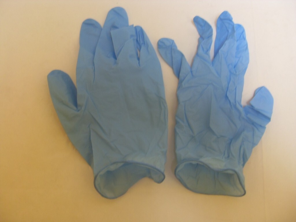 AMMEX X348100BX X3 Nitrile Industrial Latex Powered XL Gloves, Blue – 100 Count