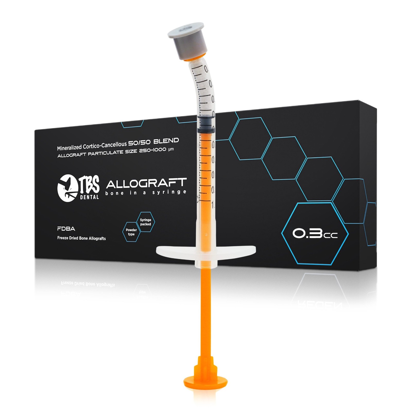Allograft Dental Bone Graft Mineralized Cortico-Cancellous Particul 2.5cc