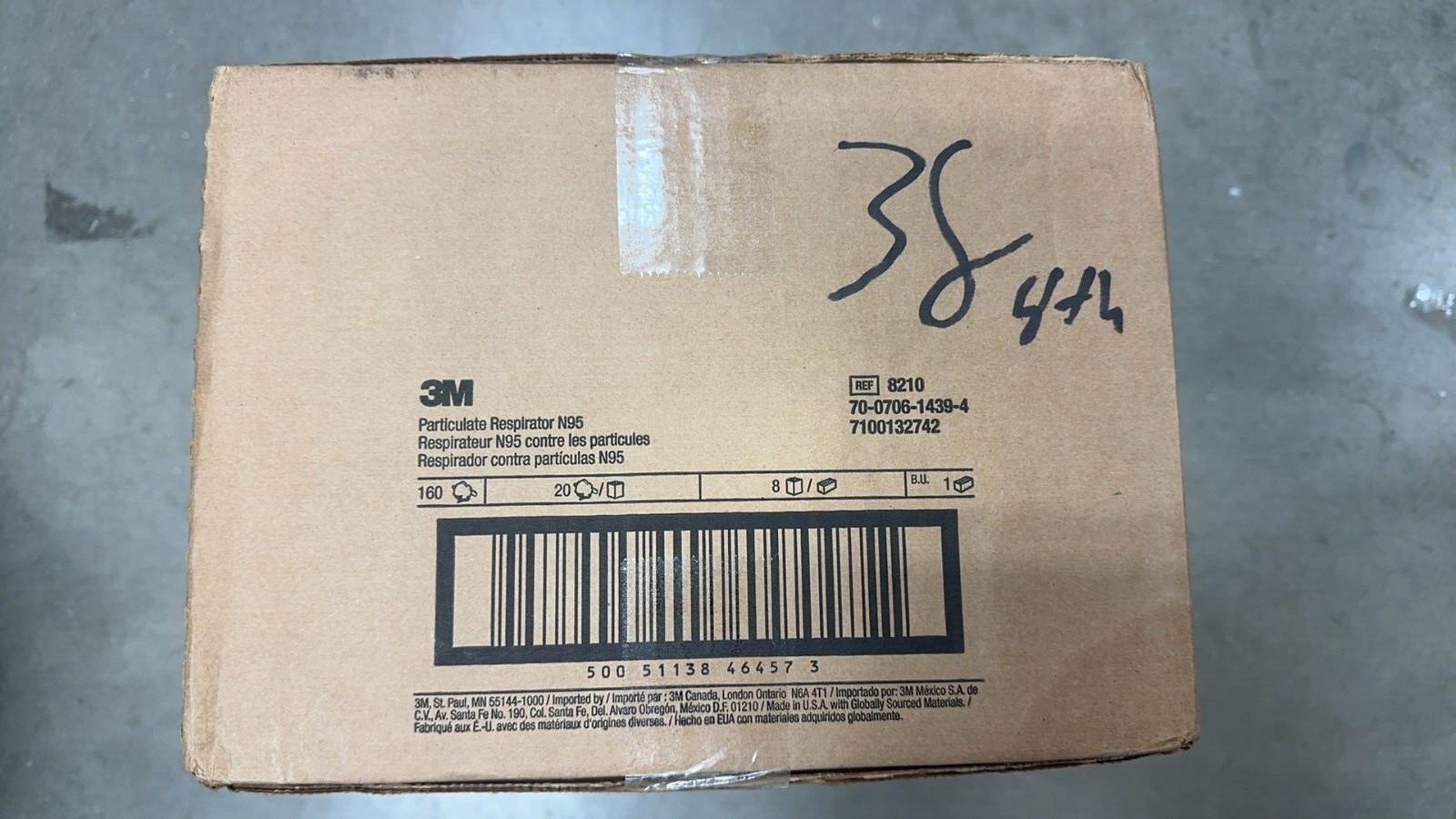 NEW 3M 8210 N95 Disposable Particulate Respiratory Protection Mask PPE NIOSH