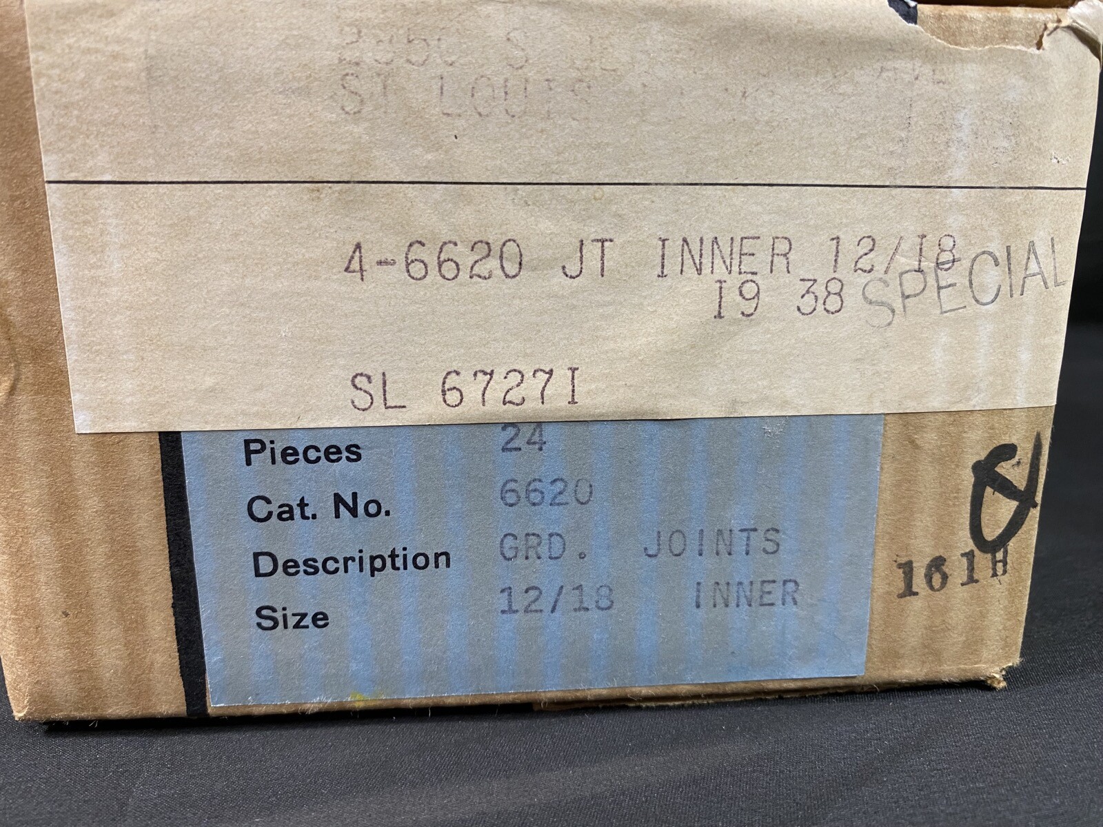 PYREX 12/18 Ground Joint Corning Laboratory Glassware #6620 Inner Only (24/box)