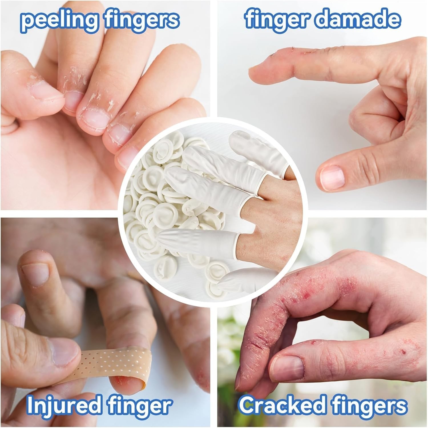 Small Disposable Finger Cots, Finger Protector Rubber, Finger Gloves 280 Pack