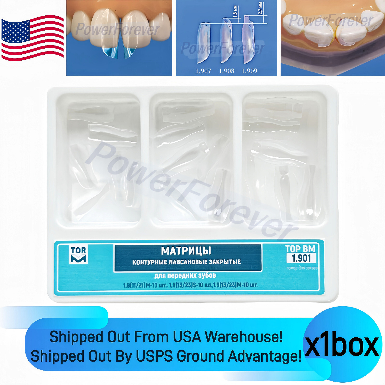 1.901 Dental Clear Matrix TOR VM Anterior Matrices Bow BT Fits Bioclear S/M/L
