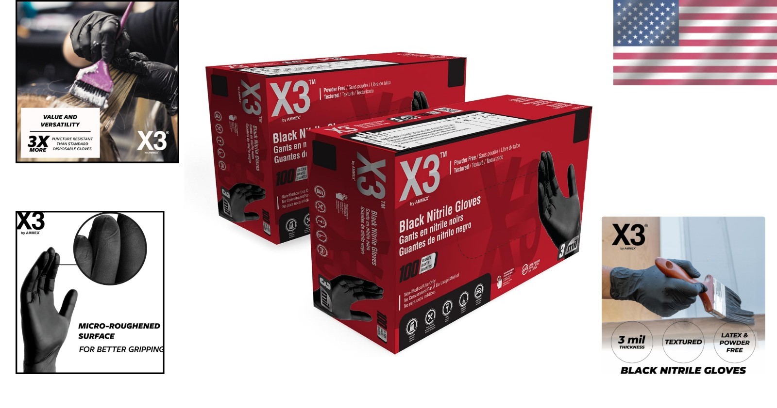 Disposable Black Nitrile Gloves – Latex Free, Food Safe & Waterproof