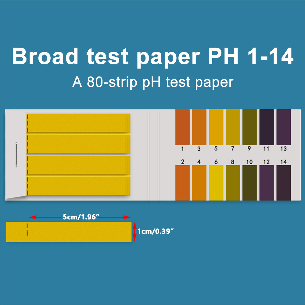 80 PH Test Strips Litmus Test Paper Full Range 1-14 pH Acidic Alkaline Indicator