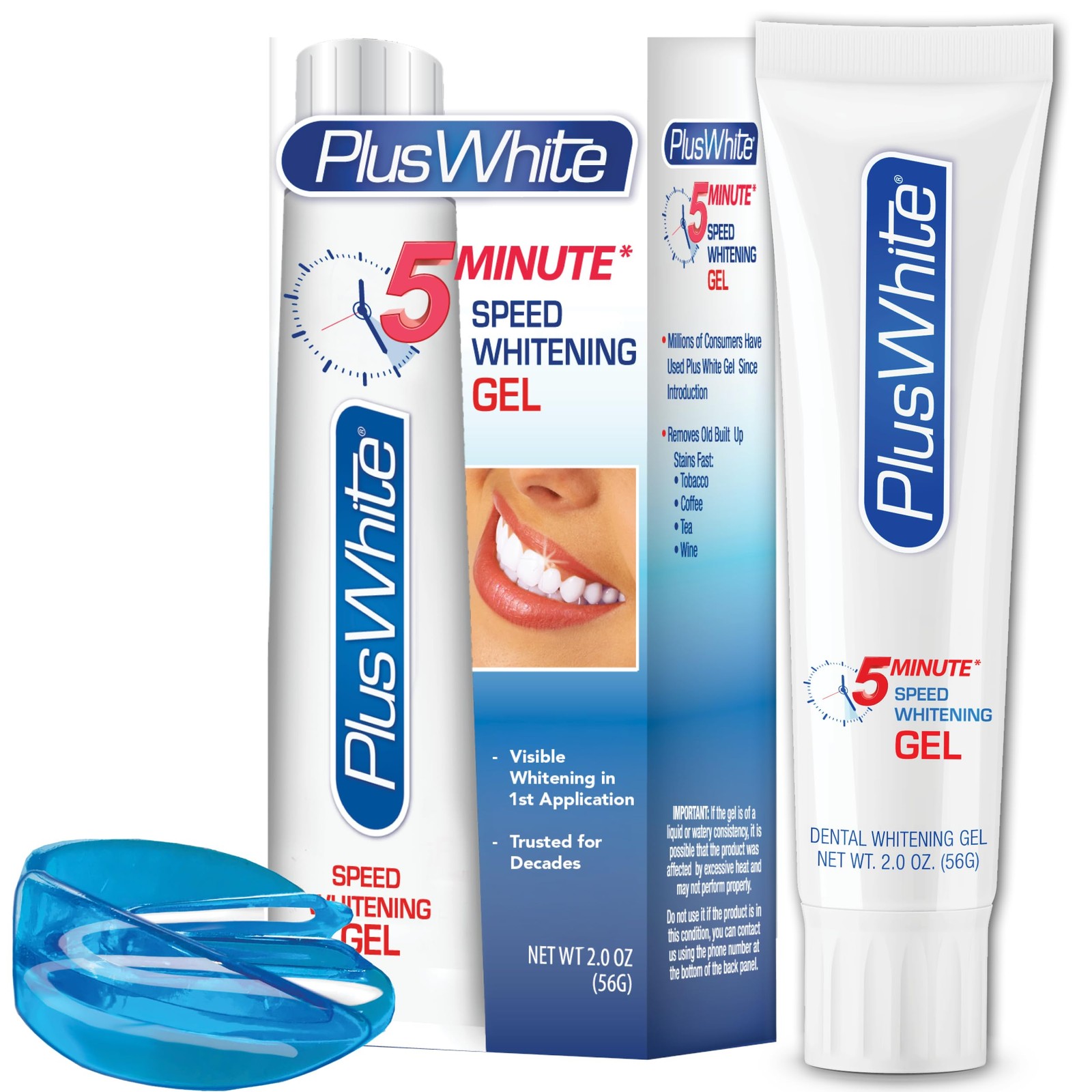 Plus White Whitening Kit – 5 Minute Speed Gel & 2 Ounce (Pack of 1)