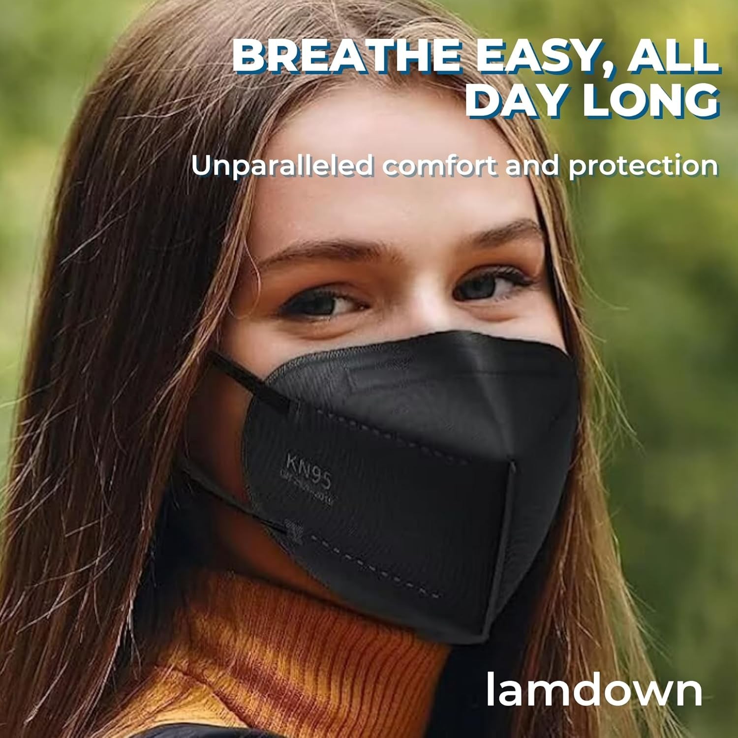 50-Pack KN95 Face Masks – Disposable & Individually Wrapped in Black