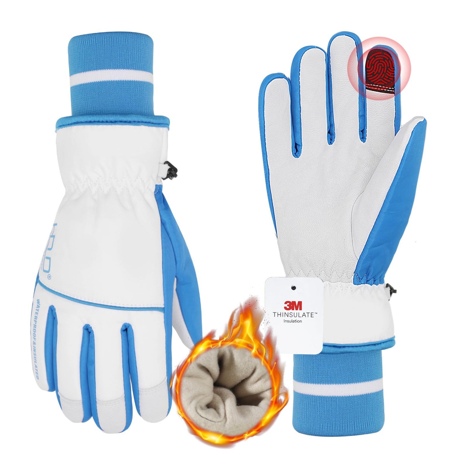 Handlandy Insulated Work Gloves Waterproof For Men Women 3M Thinsulate Ski