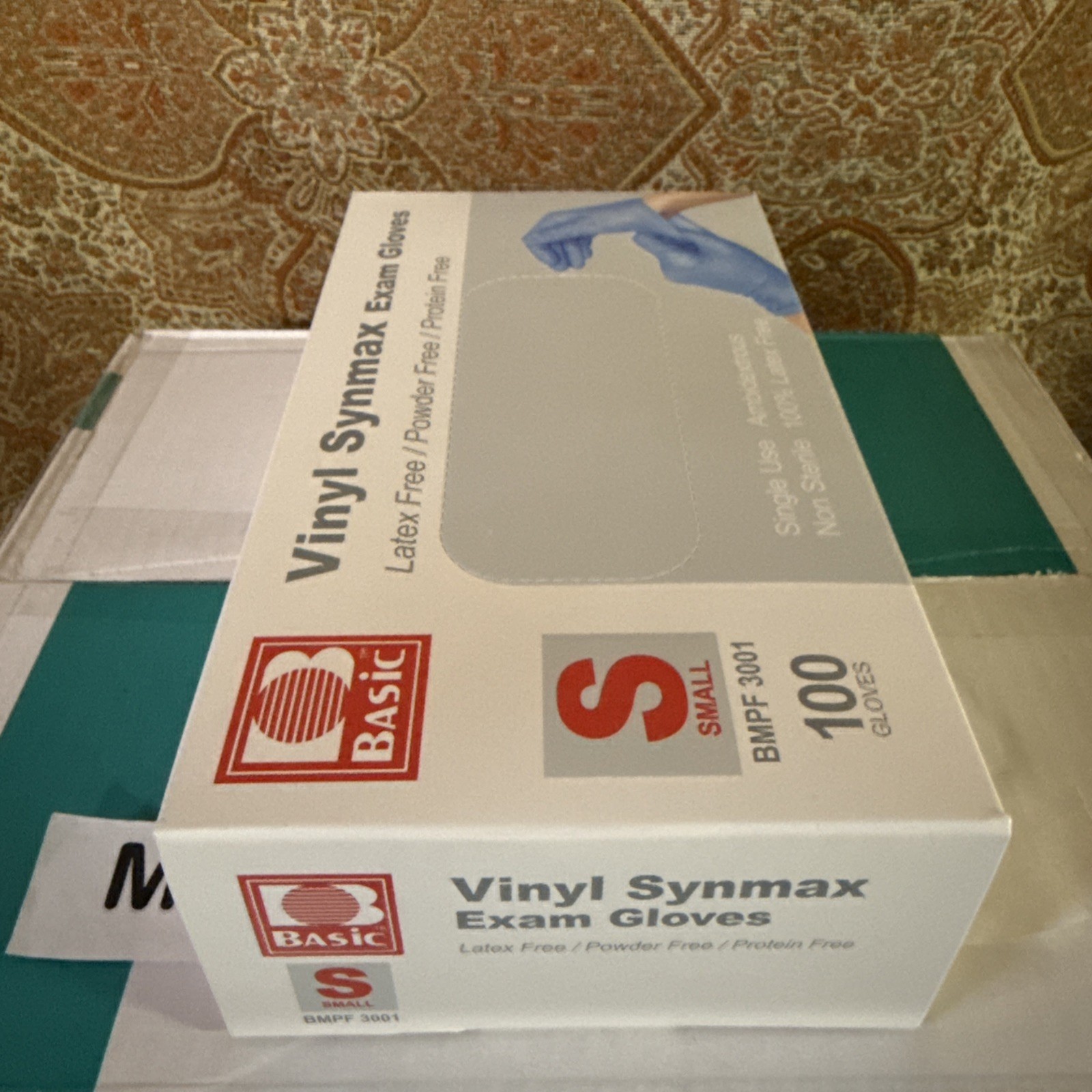 Intco BMPF3001 Intco Basic BMPF3001 Vinyl Synmax Exam Gloves – Small. 1,000 Pack