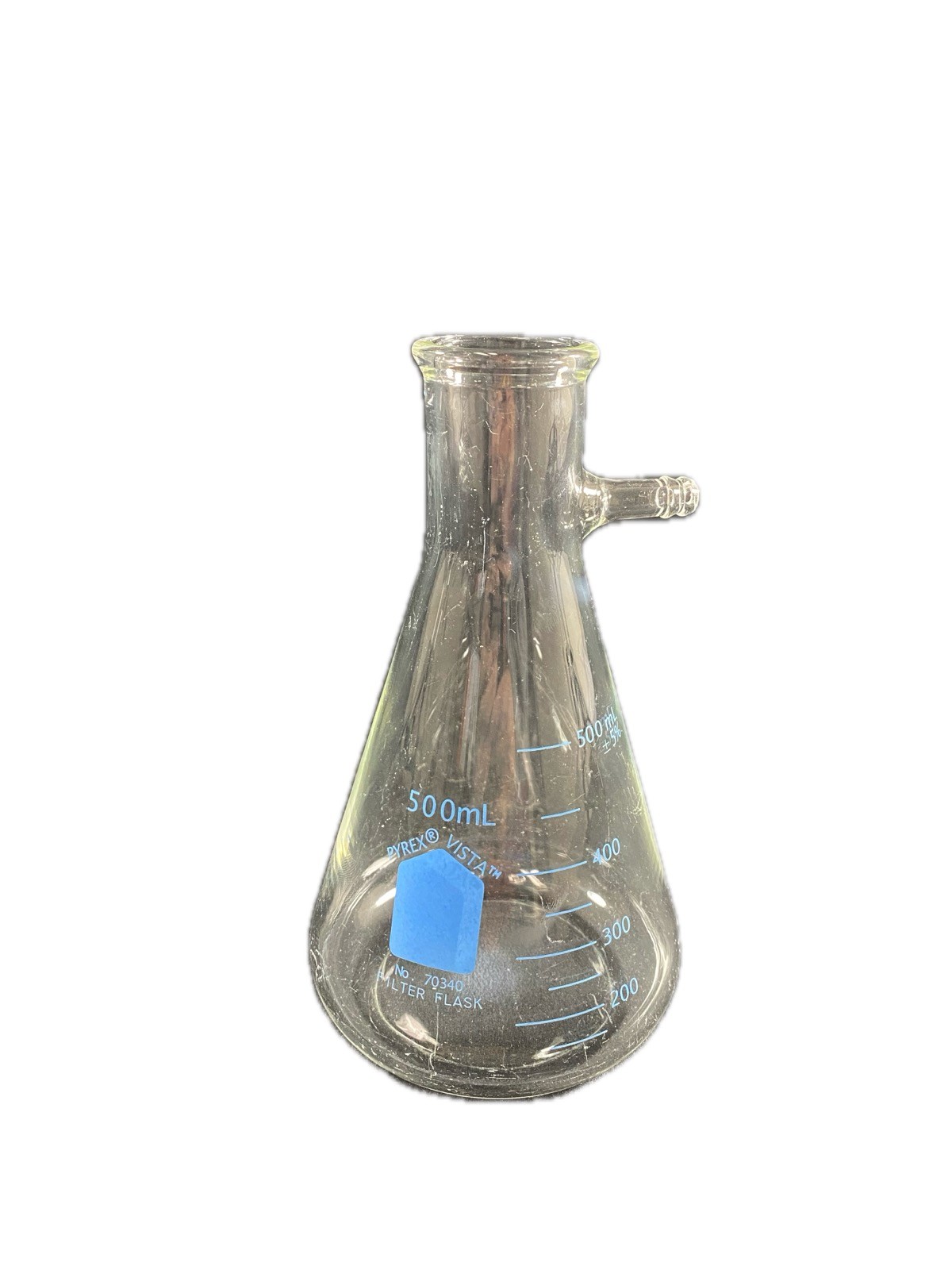 PYREX VISTA 500mL Glass Graduated Filtering Erlenmeyer Flask 70340-500 A