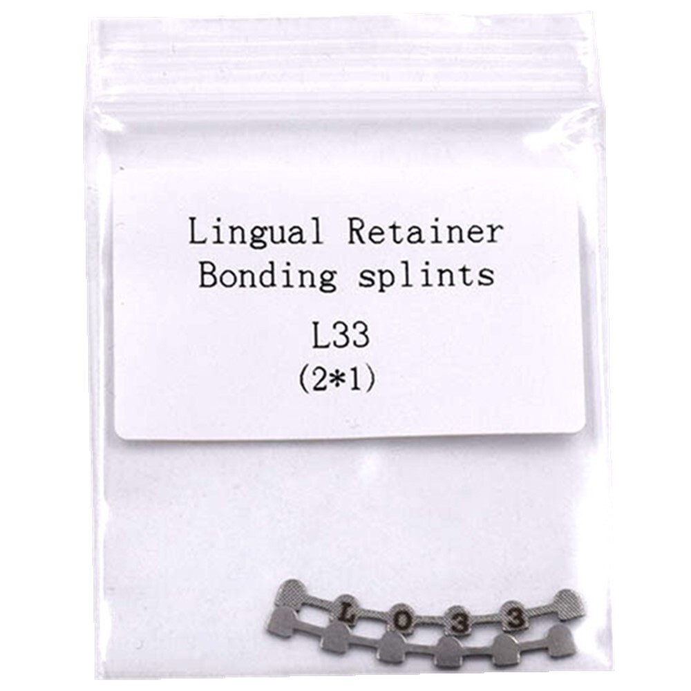 2 Pcs/Pack Dental Orthodontic Lingual Retainer Splits Wire Mesh Base Backing #33