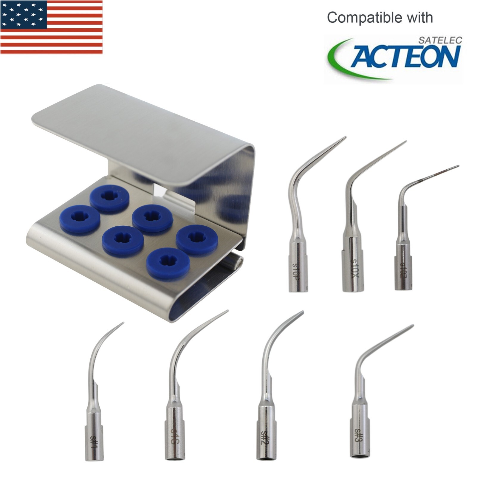 Dental Ultrasonic Piezo Scaler Tips For Satelec Acteon P5 Newtron 1S Slim 10Z