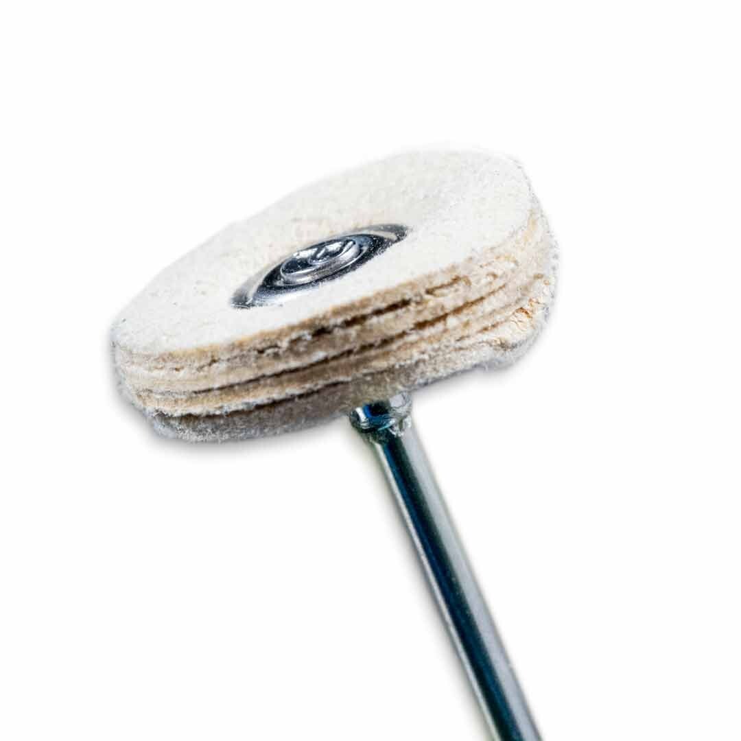 10Pcs Dental Goat Leather Felt Polishing Wheel Buffing Brush for Rotary Tool FDA
