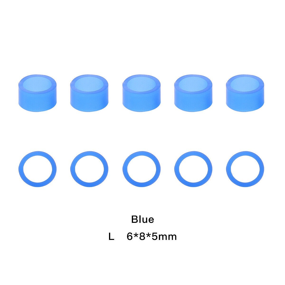 100Pcs Dental Ortho Hygienist Instrument Silicone Color Code Rings Large/Small