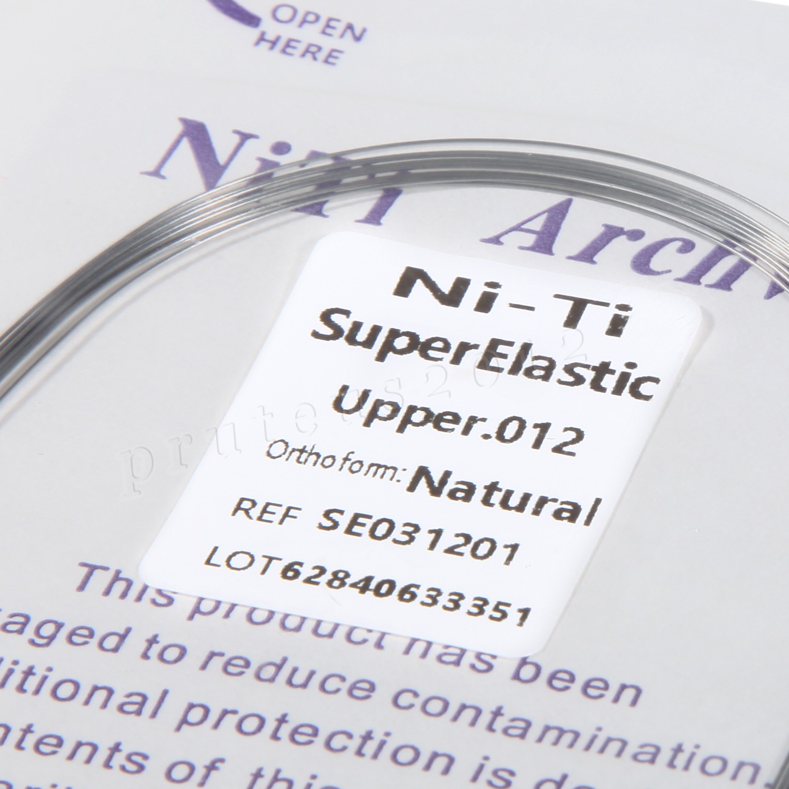Dental Orthodontic Super Elastic Wire Niti Round Arcos Arch Wires Natural Form
