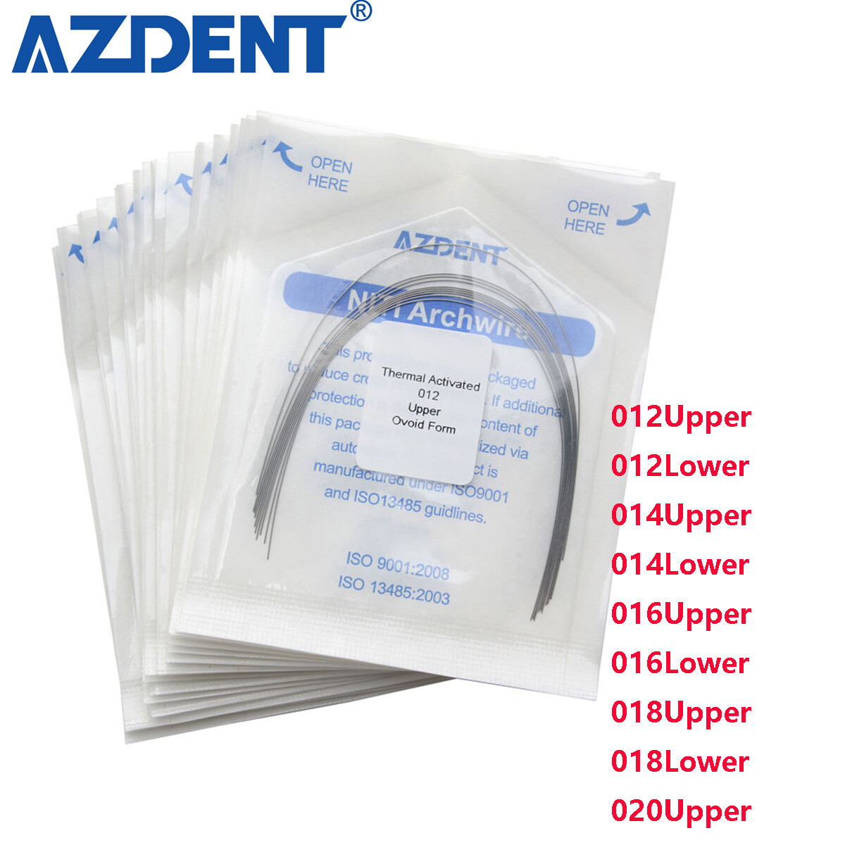 Dental Ortodoncia Niti Térmica activada Arco redondo Alambre Forma natural