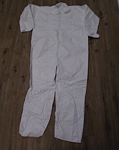 LAKELAND ABANDA Size Large White Coveralls Open Ankle Sleeves 1412L 18/Pcs