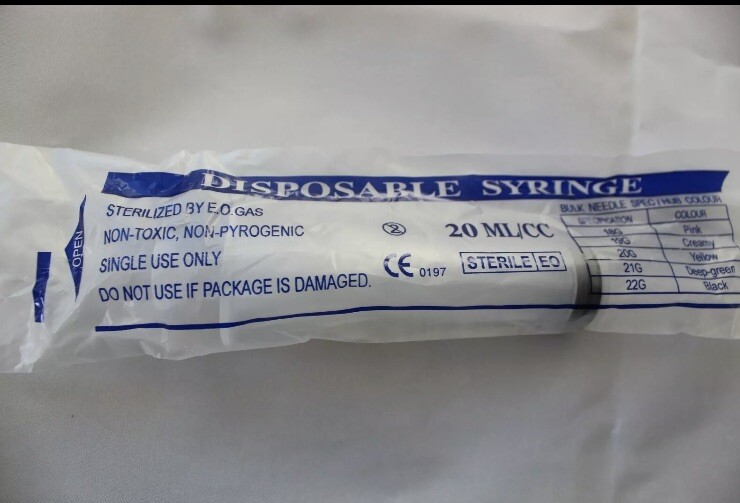 12pcs- 20ml Syringe ONLY with cap NEW Disposable Individual Sterile