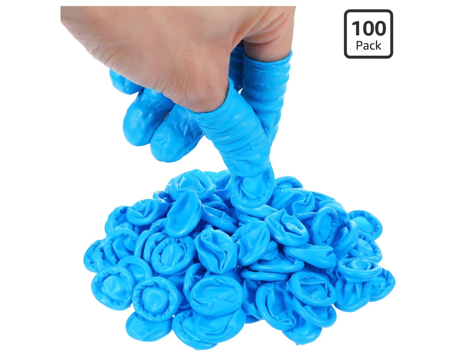 1 count Kifmurase 100 PCS Large Disposable Nitrile Finger Cots