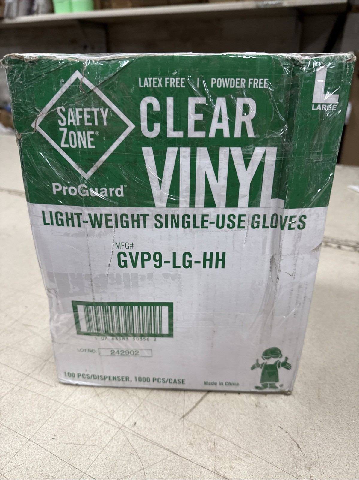 Safety Zone Clear Vinyl Exam Gloves Powder Free Latex-Free SMALL [Case of 1000]