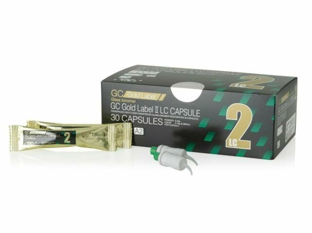 GC Gold Label II LC Capsules A2 glass ionomer cement Restorative (30/PK)