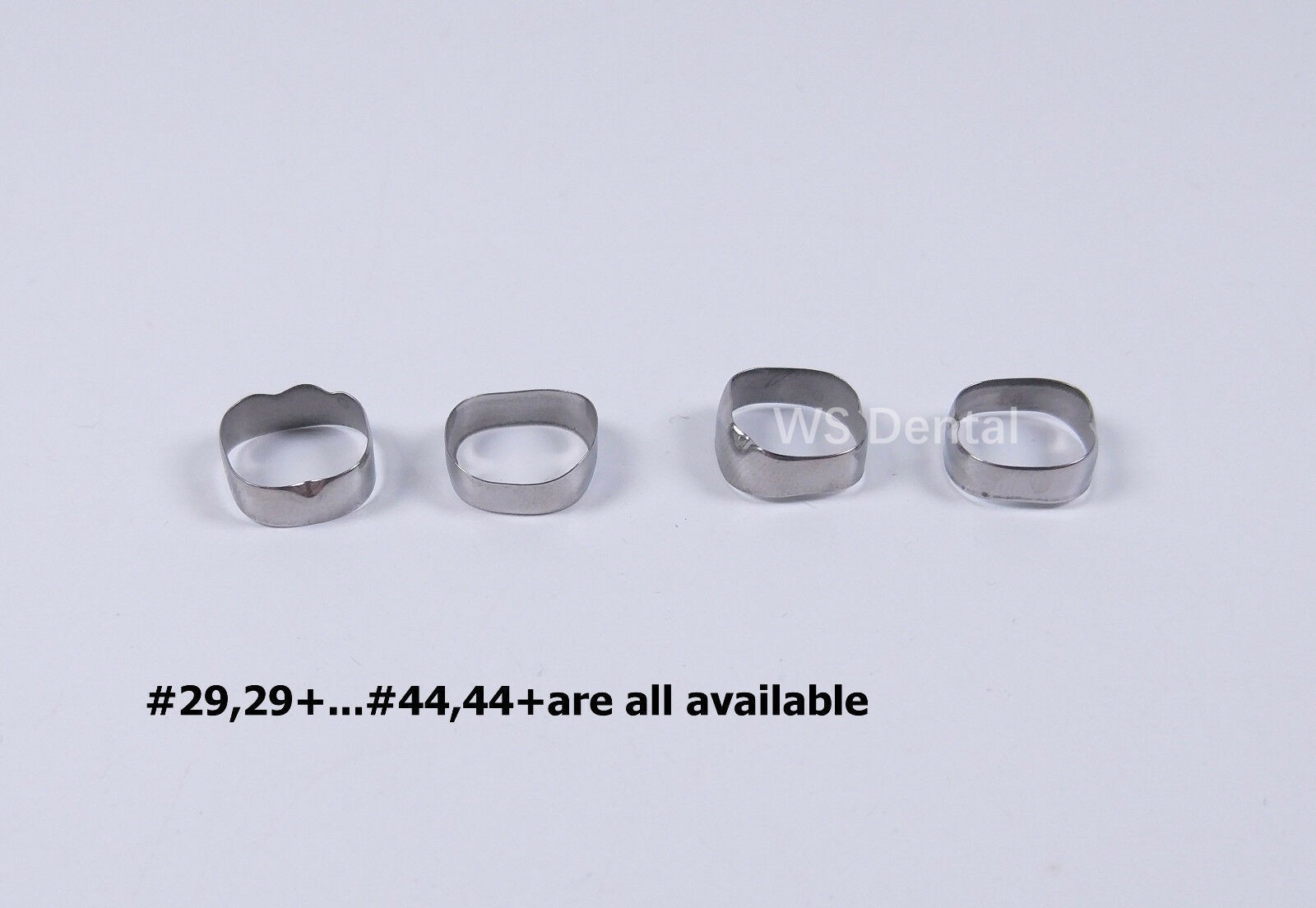 10set/40pcs Dental Orthodontic 1st Molar Bands Roth 022 Plain Molar Band 29-44+