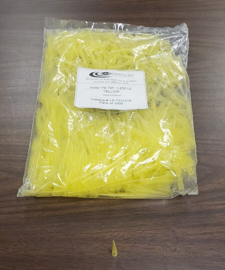 PIPETTE TIP, 1-200UL, UNIVERSAL, YELLOW CS/1000