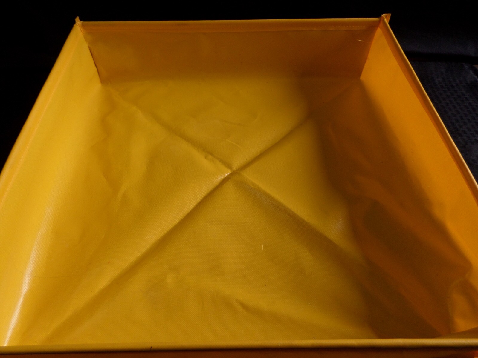 Laboratory PVC Yellow Square Canopy Cover 24″ x 24″ x 5” Folds to Triangle