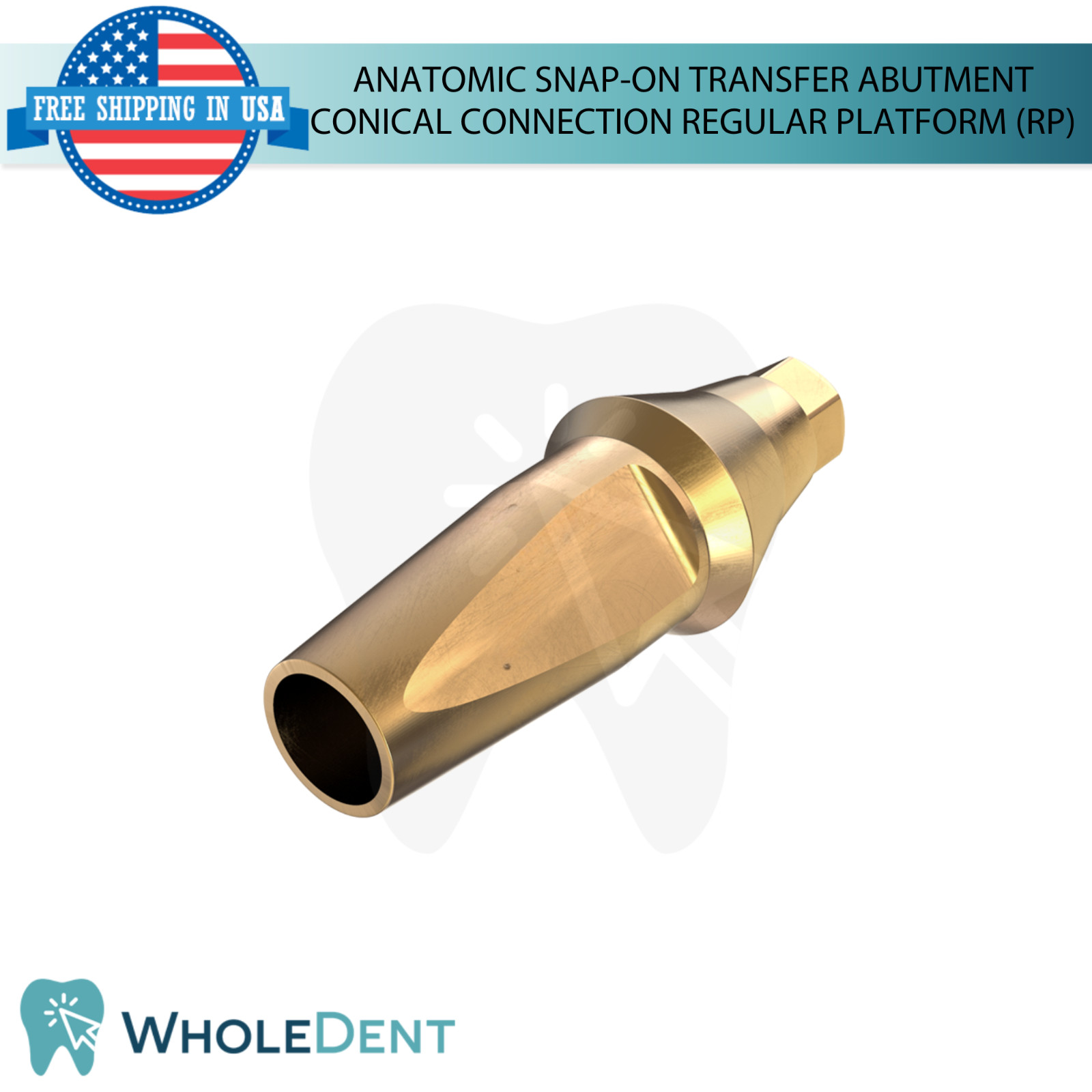 10x Dental Anatomic Snap-on Transfer Prosthetic Conical Hex 2.65mm RP Impression