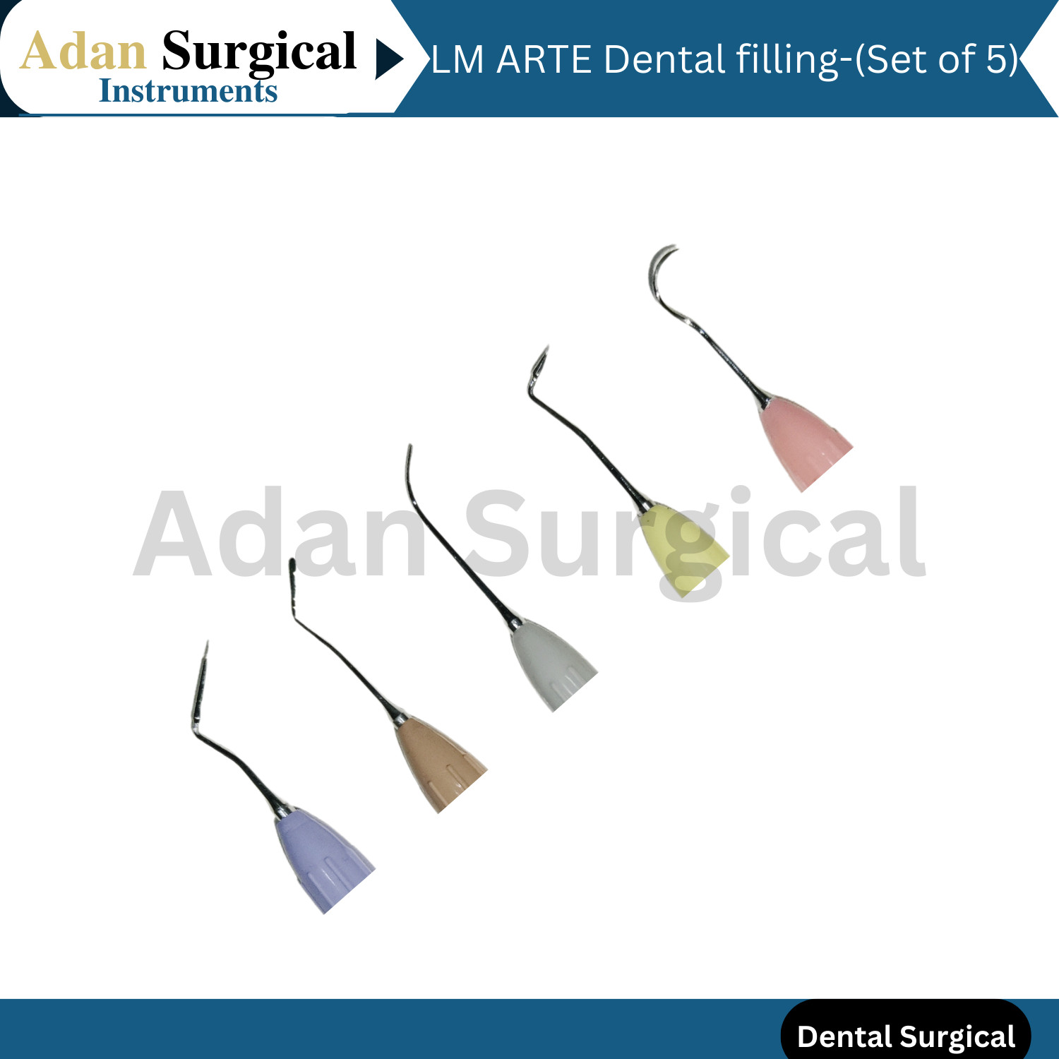 Restauration instruments ErgoMax Handle LM Arte Composite Dental Filling 5 PCS