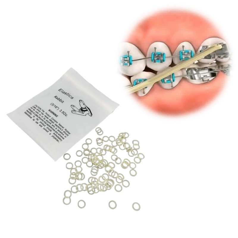 Dental Ortho Elastics Latex Braces Orthodontic Rubber Bands 5000Pcs/kit 15Sizes
