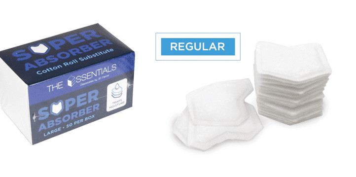 3D Dental Super Absorbers Regular Cotton Roll Substitute Small Large Box/50