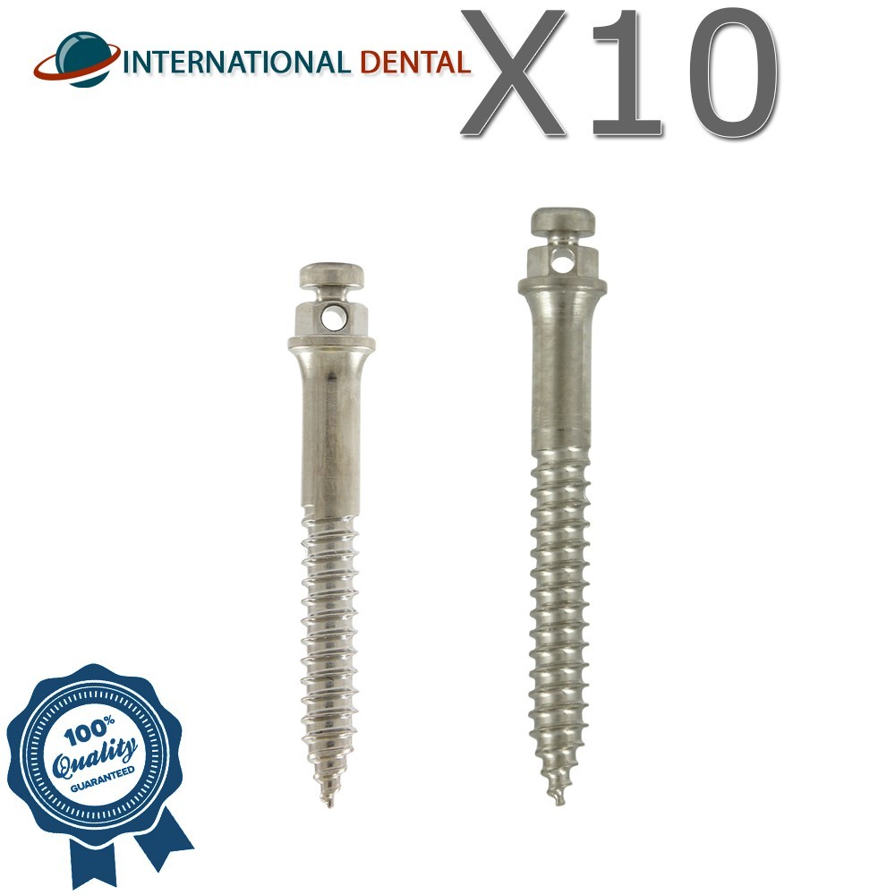 10 GDT Dental Orthodontic Buccal Shelf Micro Fixture Screws (TADs) Titanium