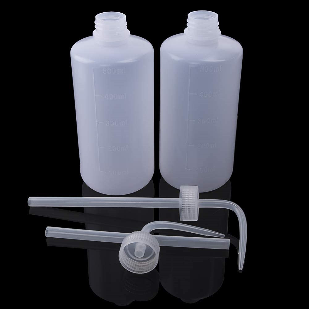Lab Squeeze Bottle LDPE 500ml 6pcs Multipurpose Dispenser with Slanted Tip