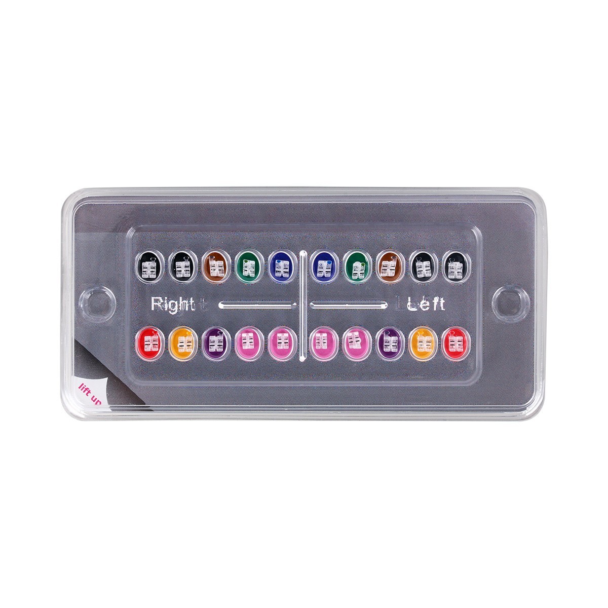 Dental Orthodontic ABSOLUTE Sapphire Ceramic Bracket Roth/MBT.018/022 Hooks 345