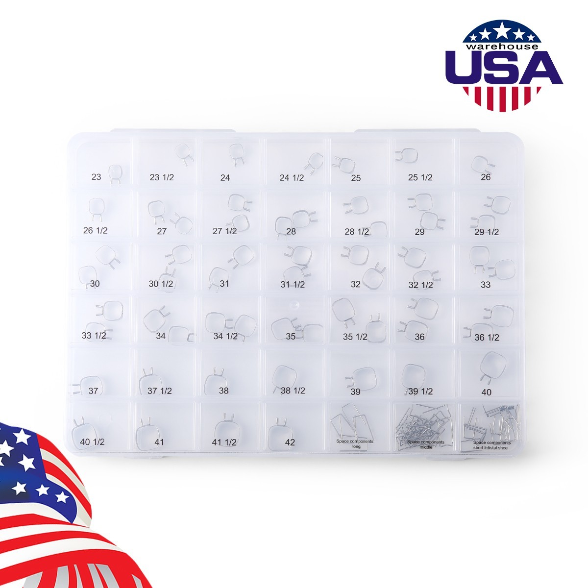 99pc Dental Teeth Braces Preformed Kids Space Maintainer Retainer Universal Band