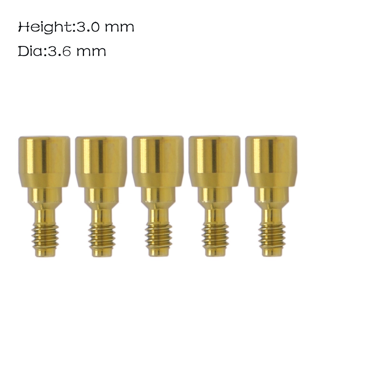 5Pcs US Dental Healing Abutment Cap NP/RP Internal conical Fits Nobel Biocare