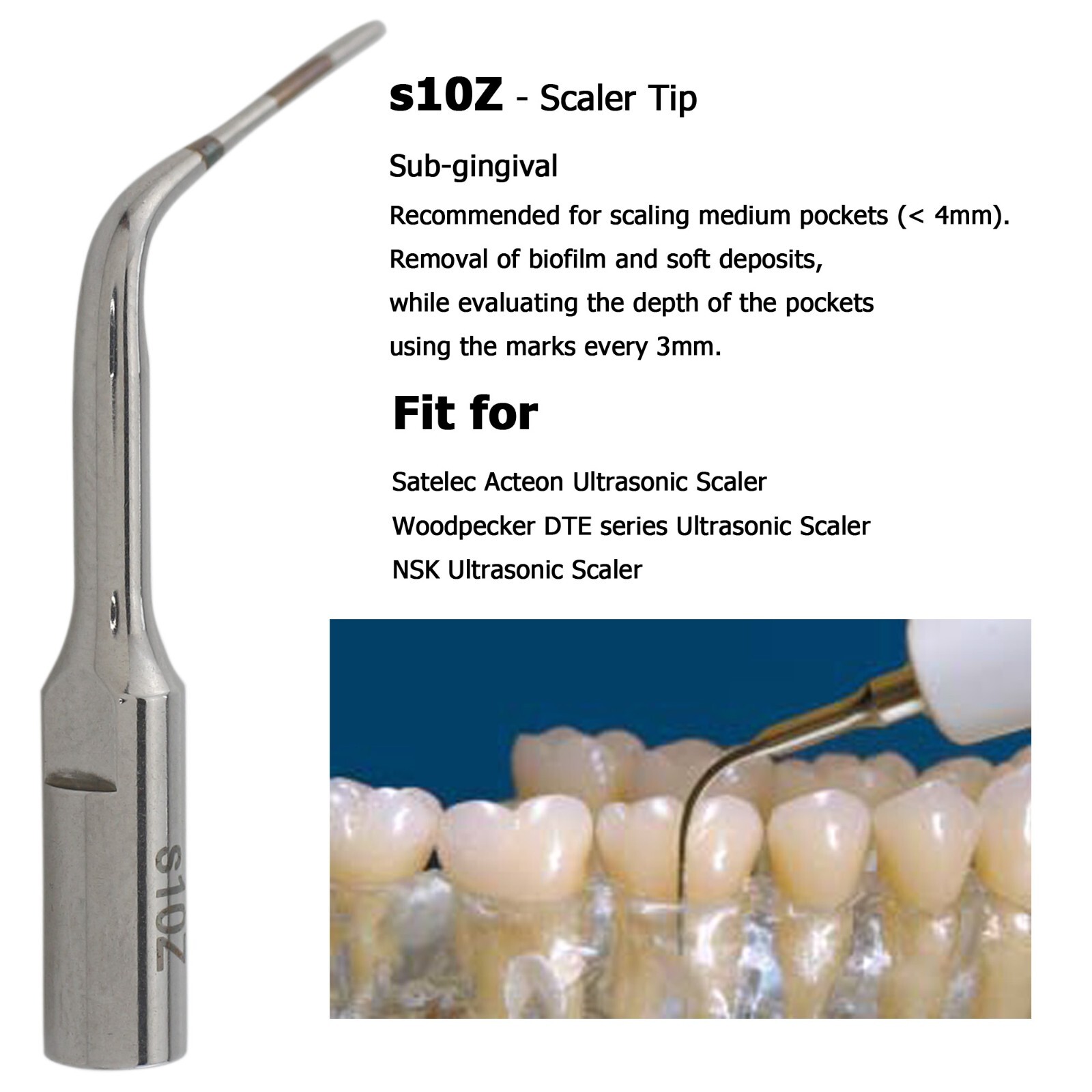 Dental ACTEON Piezotome 2 Cube Ultrasonic Surgery Tips Satelec Piezo Scaler Tips