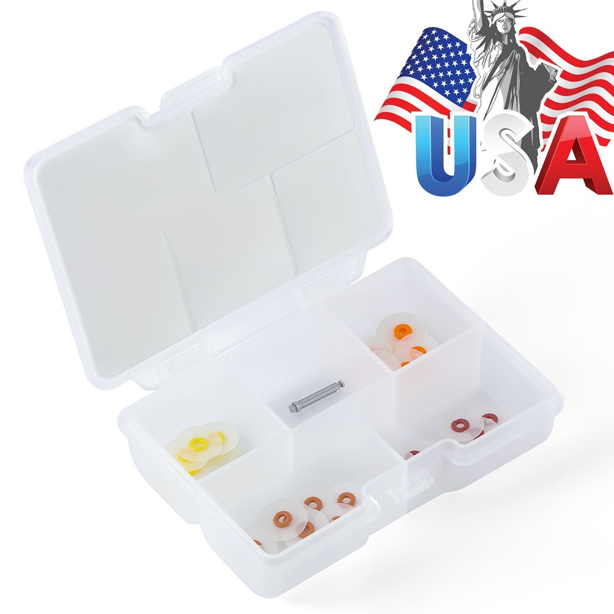 Dental Polishing Discs 40pcs 12mm Aluminum Oxide Coarse Fine Extra Fine Kit