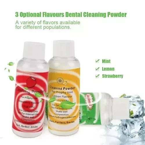 Powder 130gm Dental 3 X Cleaning Powder Prophy Mate Air jet Polisher Cleaning FS