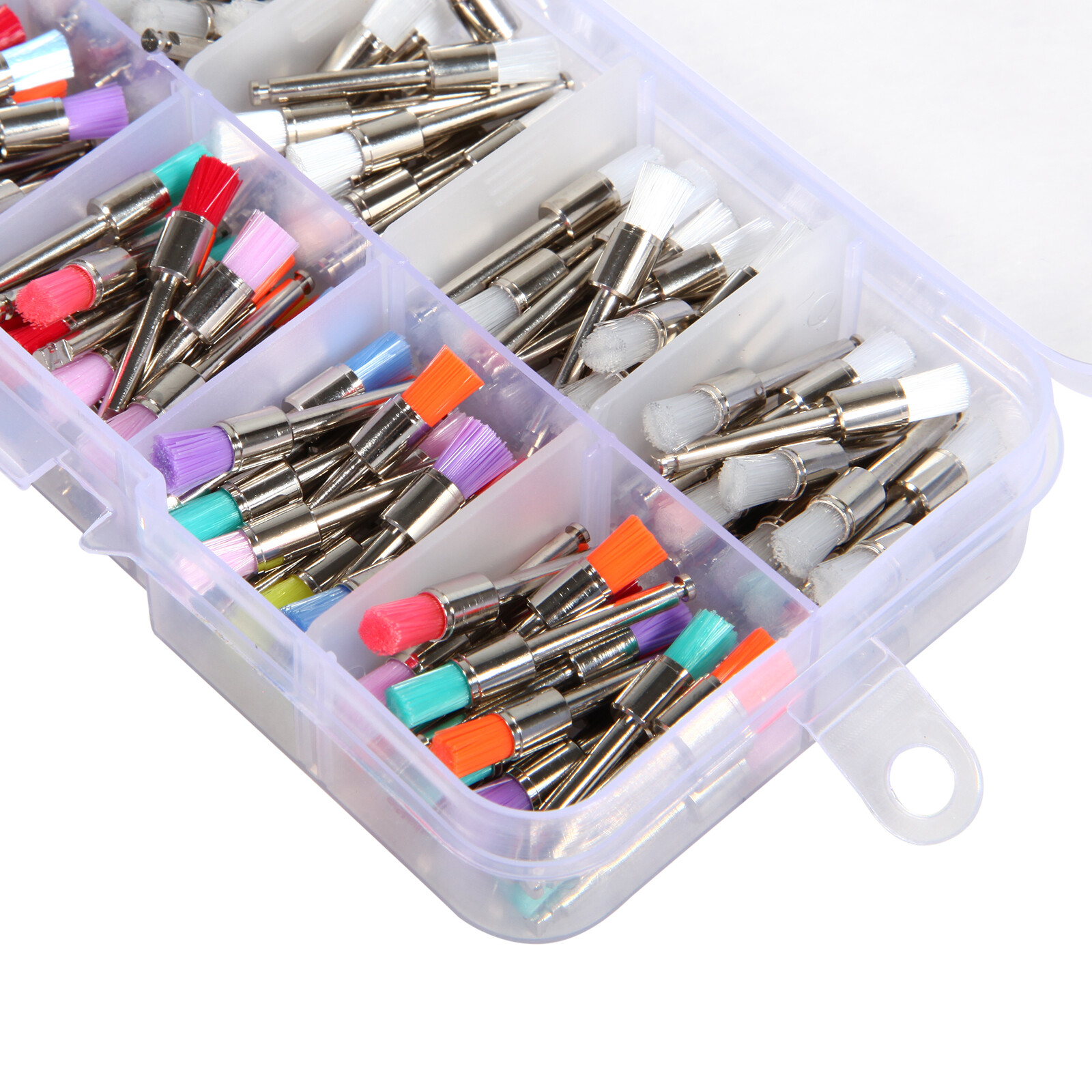 200PCS 10 Mixed Types Dental Prophy Brush Brushes Polishing Polisher Latch WR1