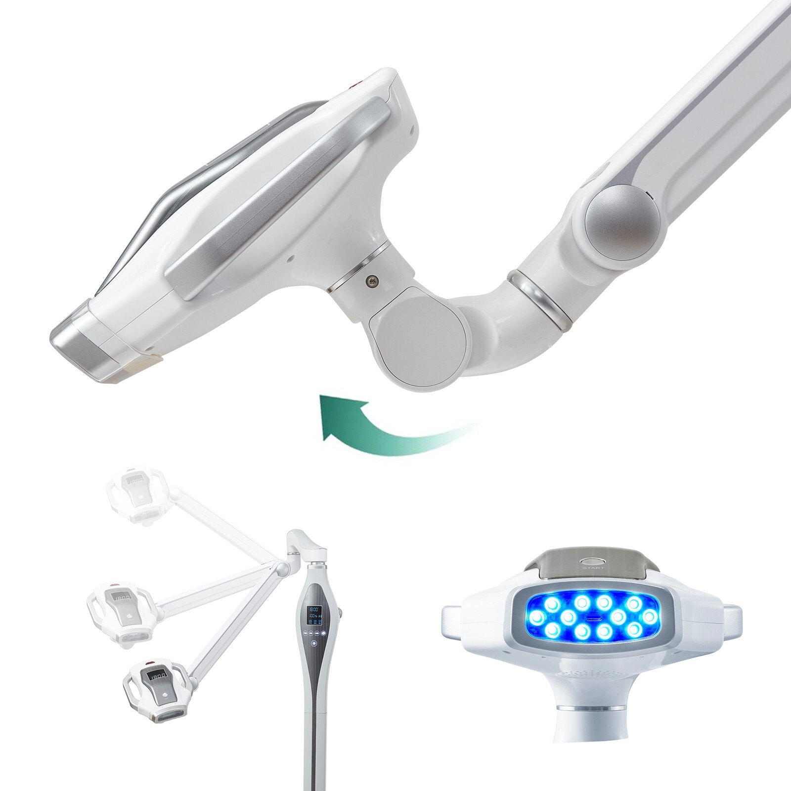60W Dental LED Bleaching System Teeth Whitening Lamp with Double Screen 12 LEDs